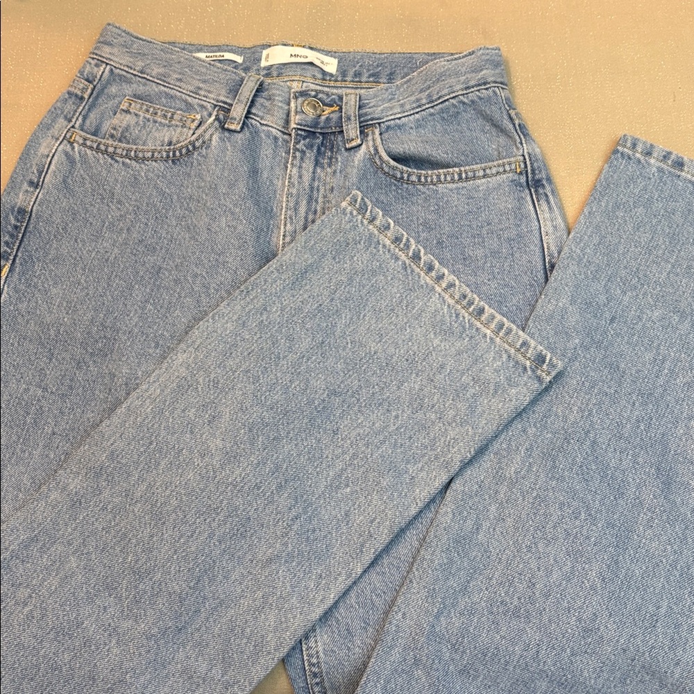 MANGO Matilda Mid Rise Straight Leg Jeans - size 2 -NEW - Picture 7 of 7